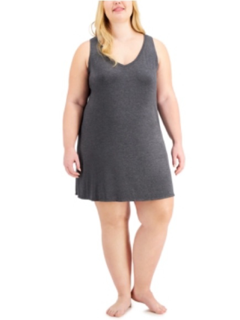 Alfani Charcoal Gray Sleeveless Nightgown